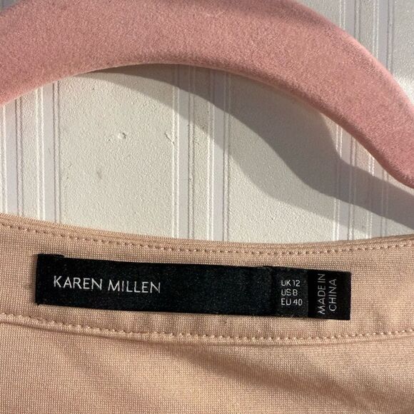 Karen Millen Embroidered Peach and Orange Women's Top Size 8 - Picture 4 of 4
